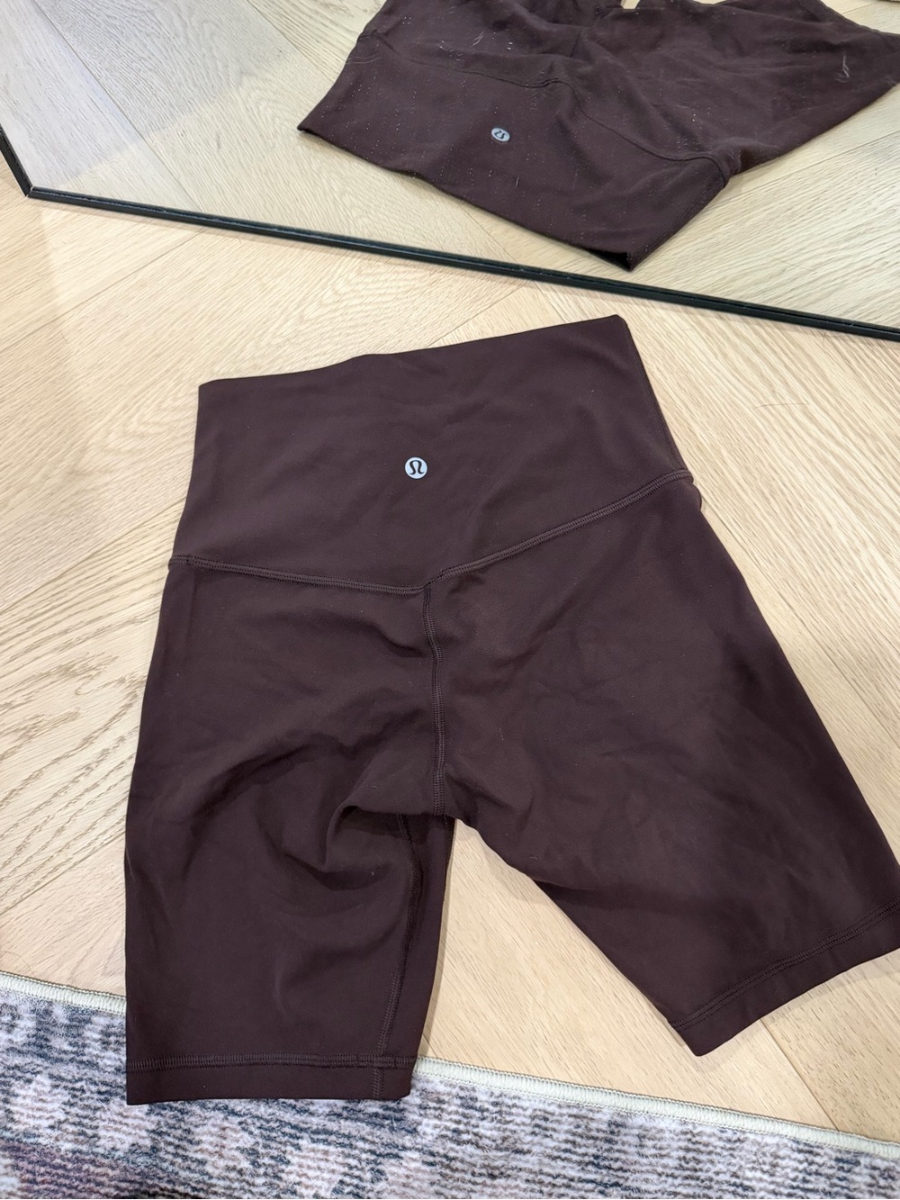 lululemon athletica High-Rise Chocolate Brown Bike Shorts